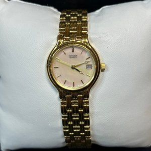 Citizen Gold Women's Bracelet Quartz Watch Vintage